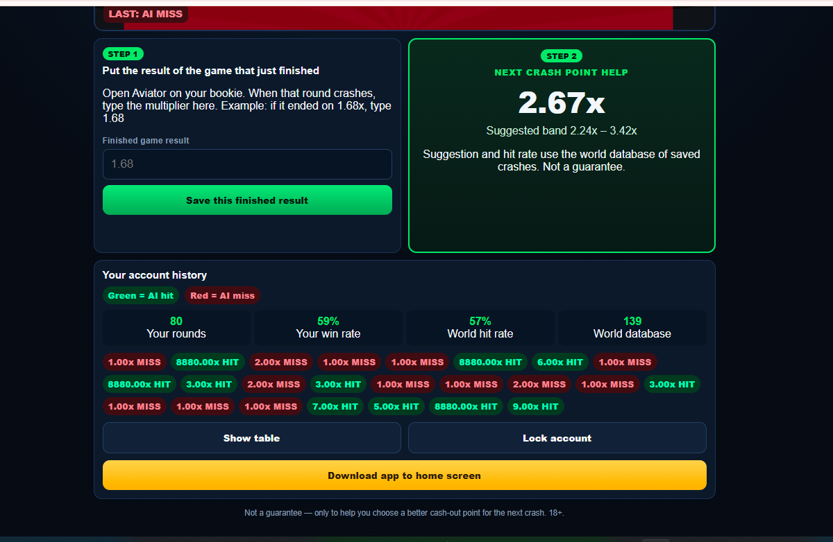 Personal win rate and history
